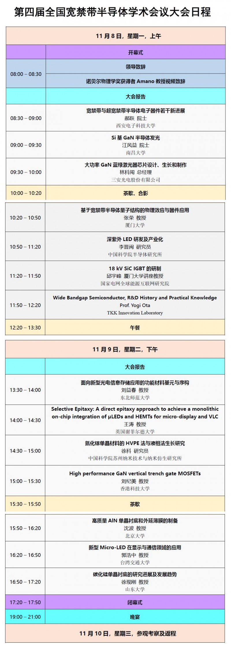 最新日程-开幕大会