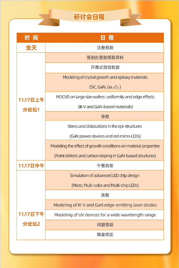 研讨会日程